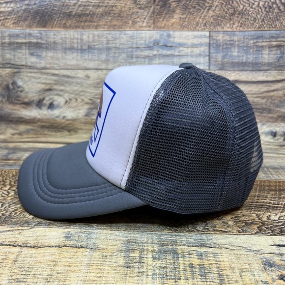 Seattle Seahawks Mens Trucker Hat Gray Snapback Retro Helmet Football Cap - Picture 3 of 7